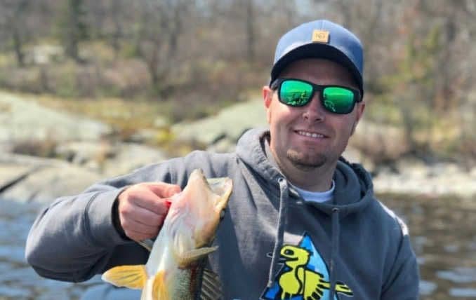 Angler showing his catch