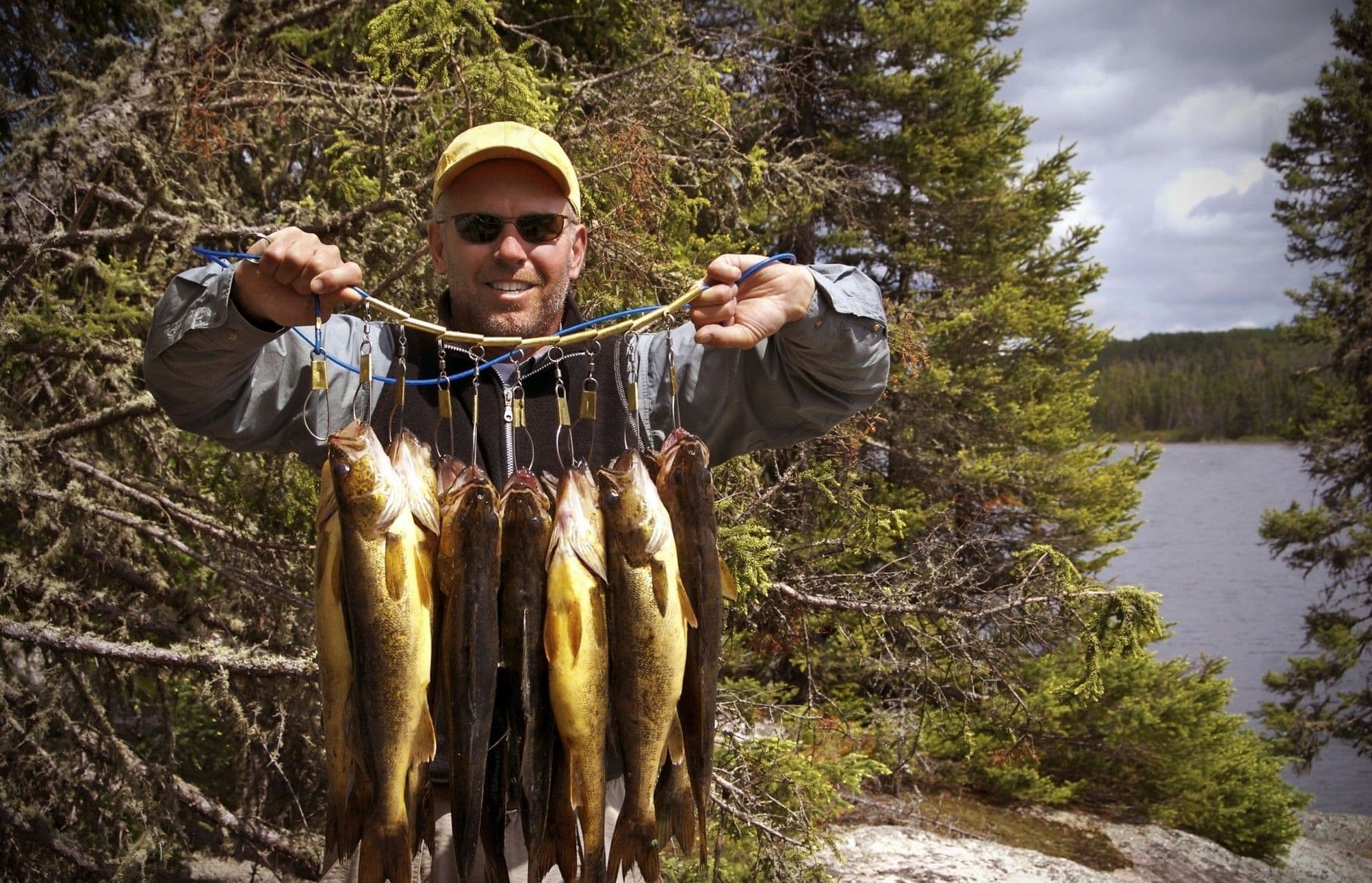 Shore lunch walleye 