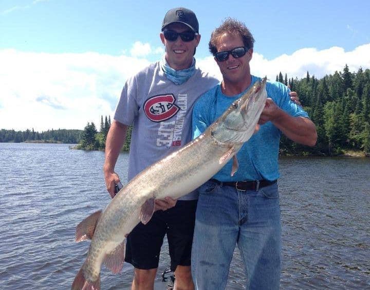 Two Anglers with a Musky 