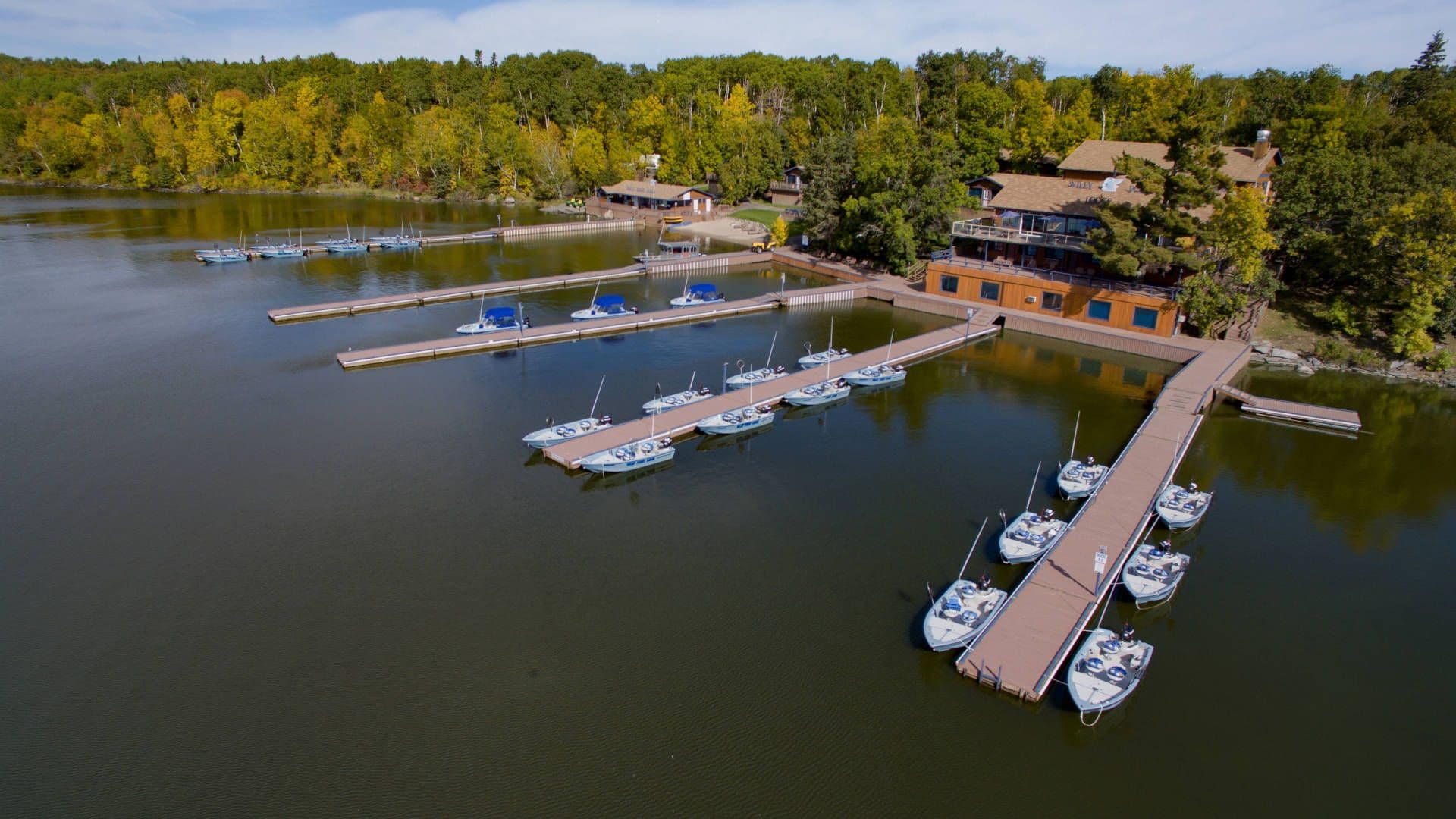 Wide view of Docks at Totem Resort